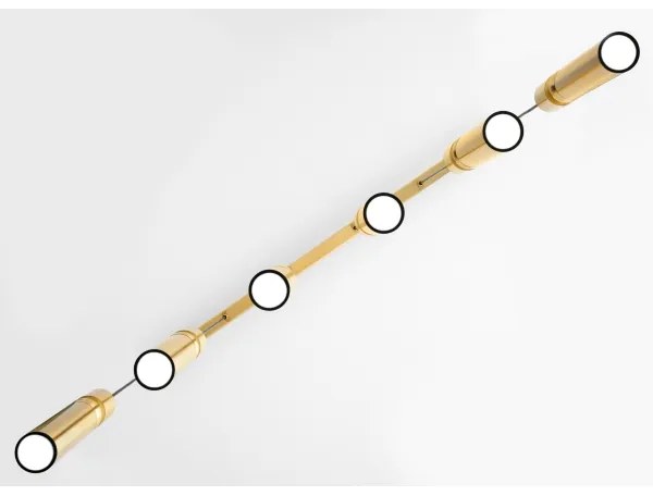 Lustră pe cablu Jupiter 2011 ALAS 6xGU10/10W/230V auriu