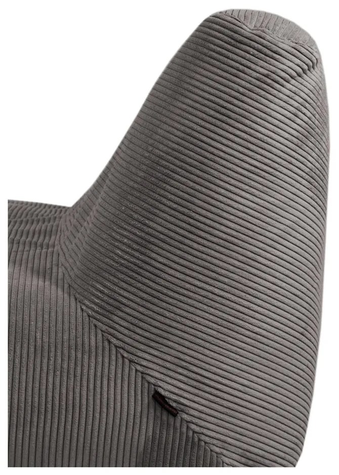 Fotoliu bean bag gri deschis cu tapițerie din catifea reiată Sofa Tube – SLOWDOWN