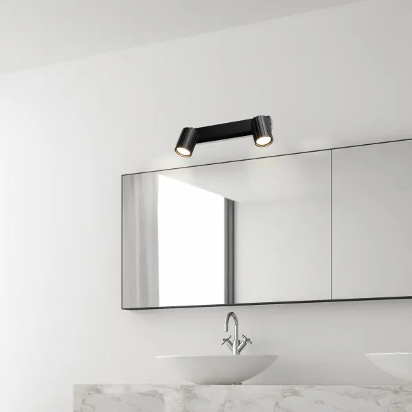 Brilagi - Corp de iluminat tip spot CRISPINA, 2x GU10, 10W, 230V, negru