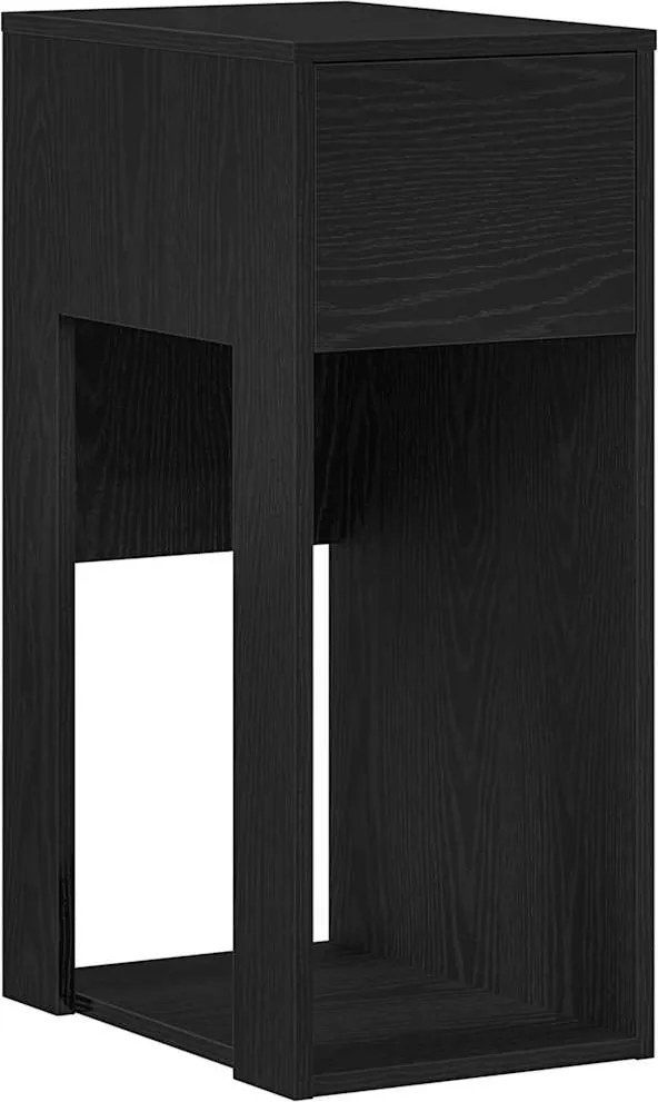 vidaXL Suport turn pentru computer cu sertar negru 30x44x74 cm