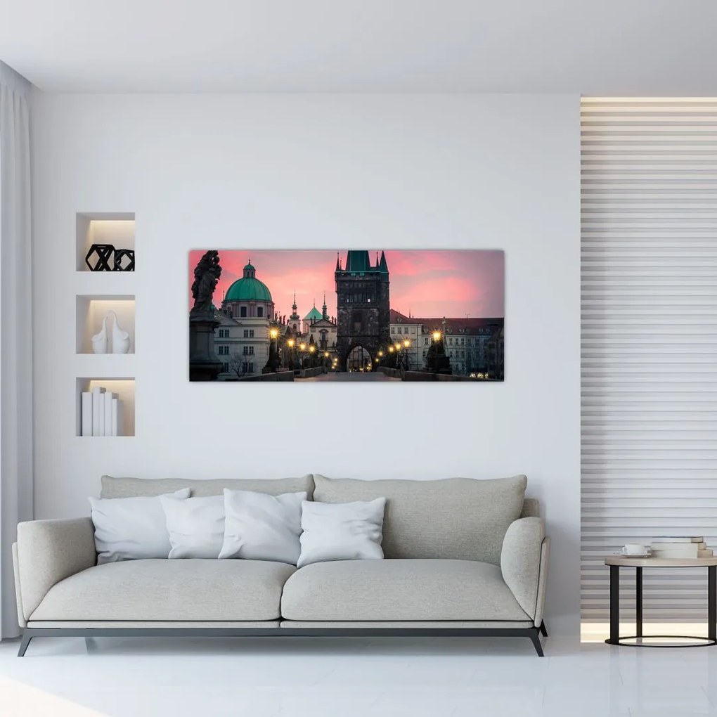 Tablou - Pe podul lui Carol,Praga (120x50 cm)