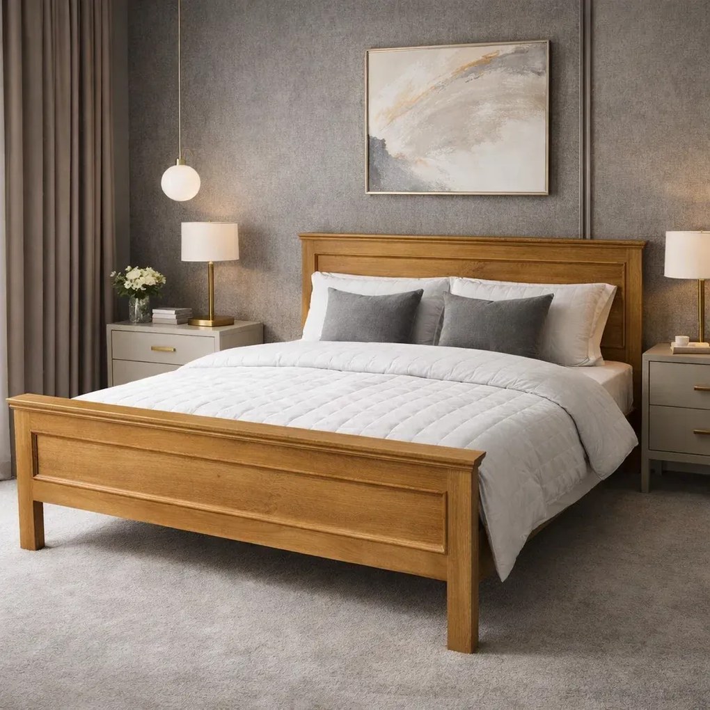 Pat Sierra - 140x200 cm - din lemn masiv de brad