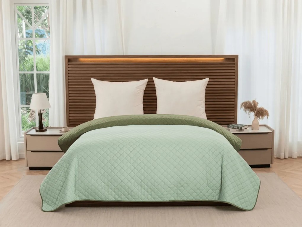 Cuvertura de pat MICROVELLE, verde Dimensiune: 220 x 240 cm