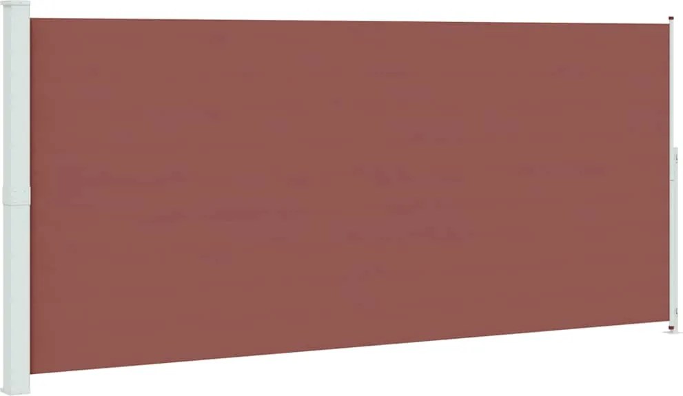 vidaXL Copertină laterală retractabilă terasă, maro, 220x500 cm