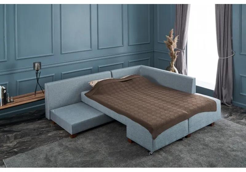 Canapea Tip Coltar Extensibil Manama Corner Sofa Bed Right - Light