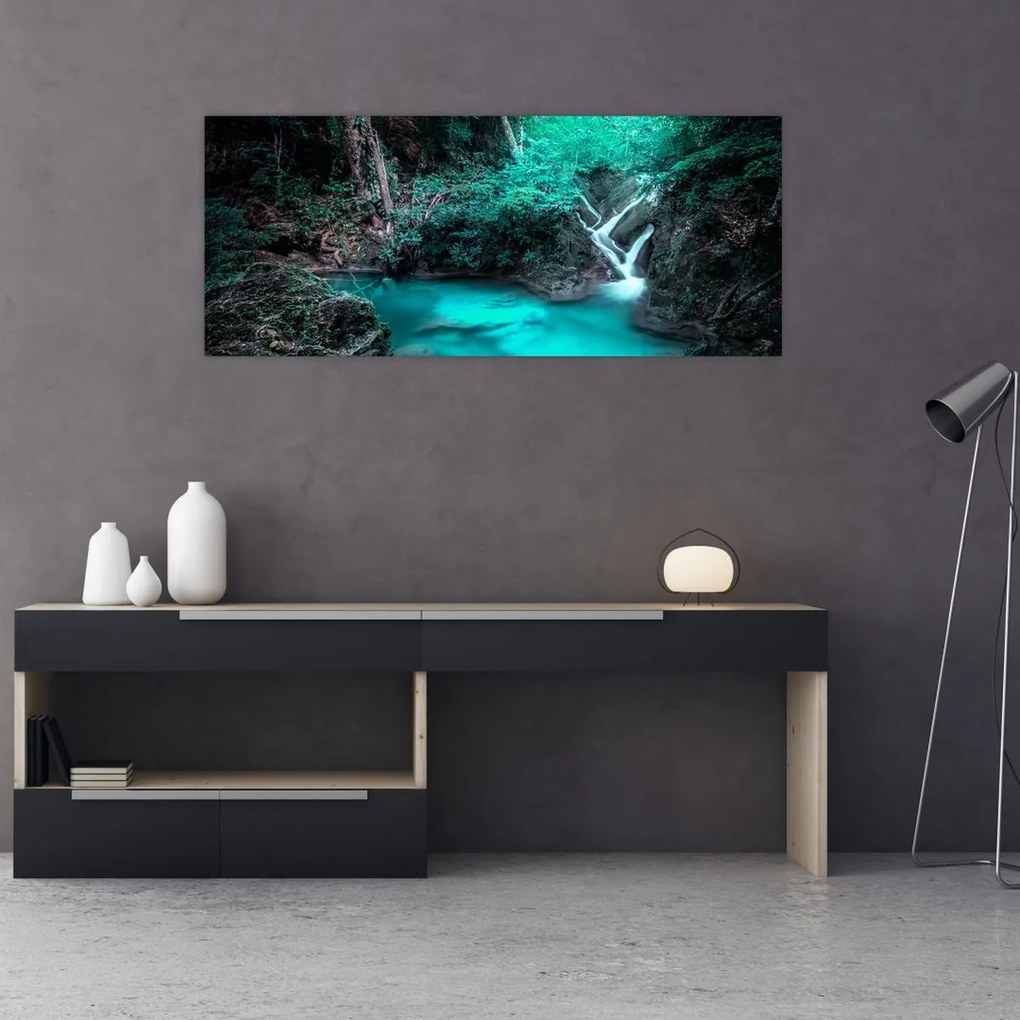 Tablou - Oază turcoaz (120x50 cm)
