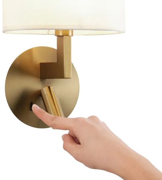 Lampă LED de perete Brilagi DAYA 1xE14/40W/230V + LED/3W crem/auriu