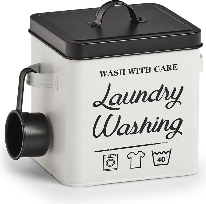 Cutie pentru detergent de spalat rufe cu pahar de masurat si capac LAUNDRY