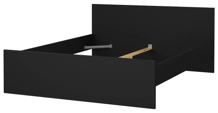 Pat matrimonial negru 160x200 cm Naia – Tvilum