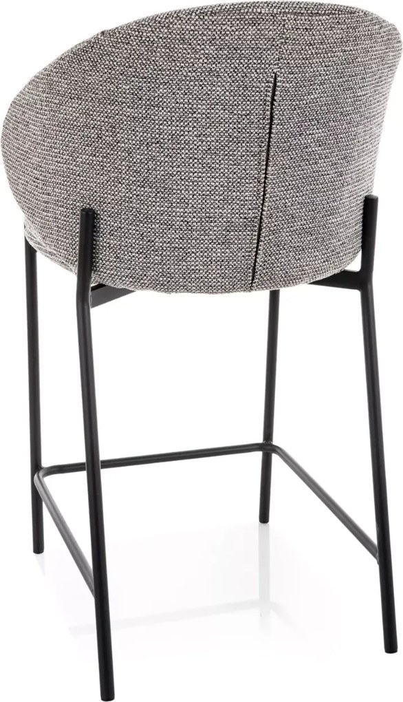 Scaun de bar KIOTO, negru/gri