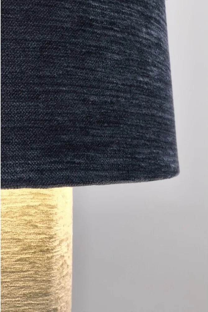 Veioză albastră din metal cu abajur textil (înălțime 50 cm) Demra – Bizzotto