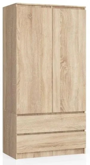 DULAP, PLACA LAMINATA, 2 SERTARE, 4 RAFTURI, 1 SUPORT UMERASE, STEJAR, 90X51X180 CM