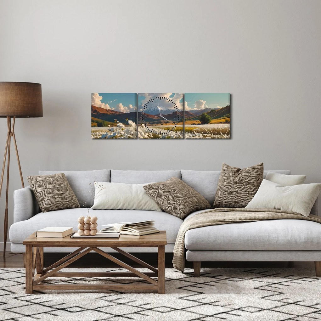 Tablou - Peisaj liniștit (cu ceas) (90x30 cm)