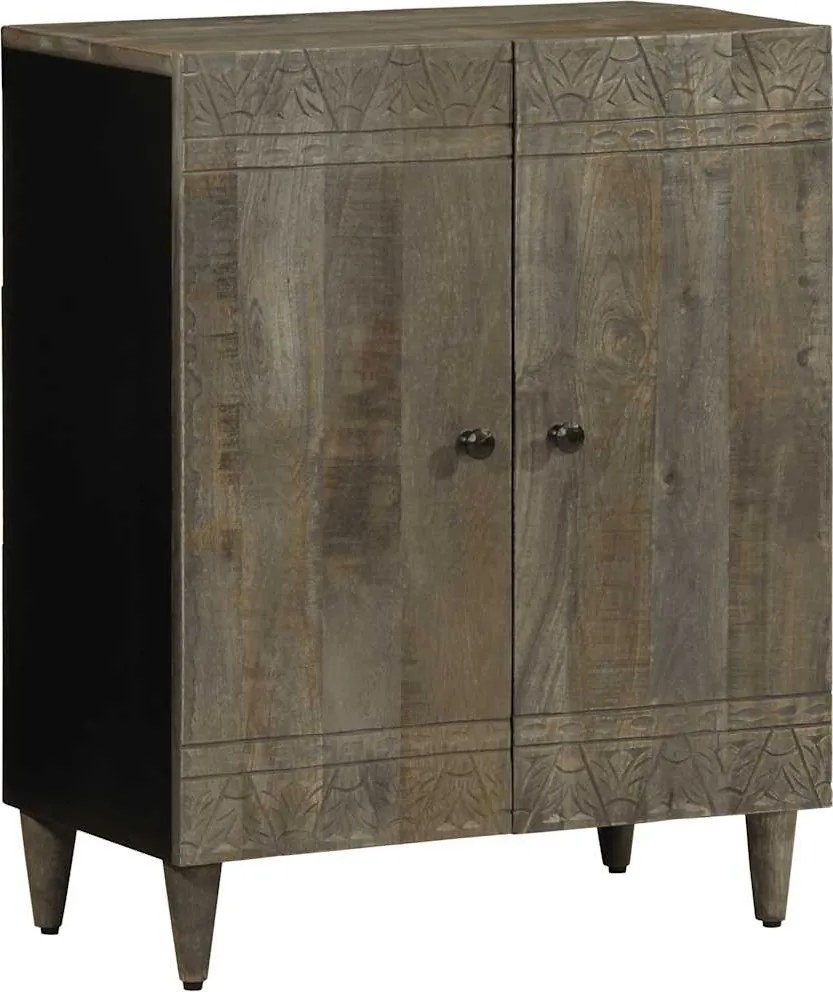 vidaXL Bufetă gri deschis 60x33,5x75 cm lemn masiv de mango