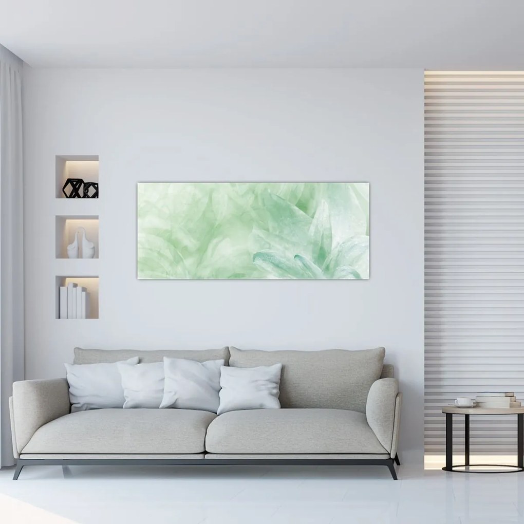 Tablou - Floare verde (120x50 cm)