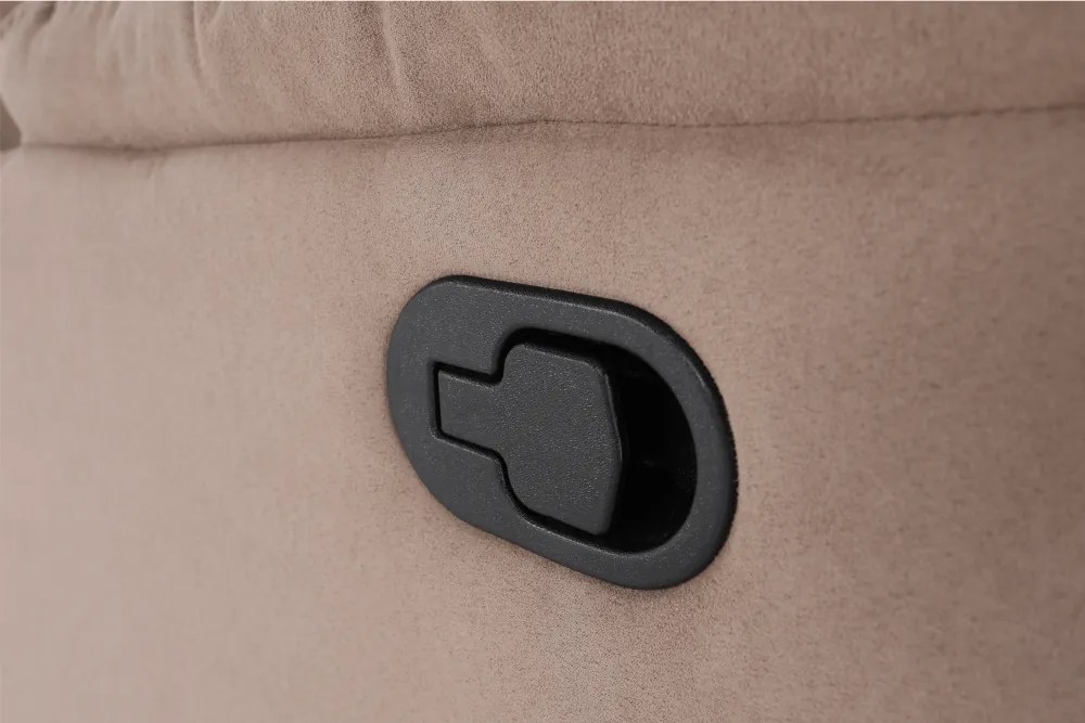 Fotoliu de masaj, reglabil, material textil grej TAUPE, LAMBERT