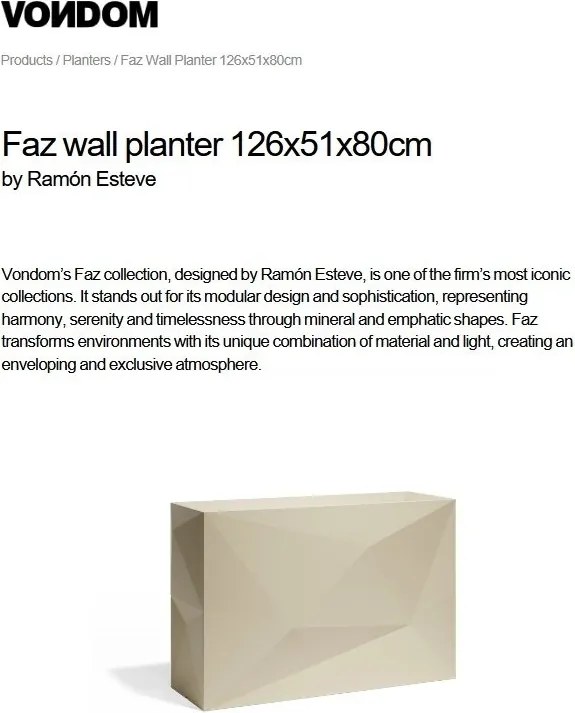 Ghiveci / Jardiniera plante design decorativ modern Faz CUBO PLANTER III