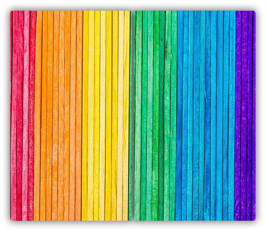 Tocator din sticla dungi colorate