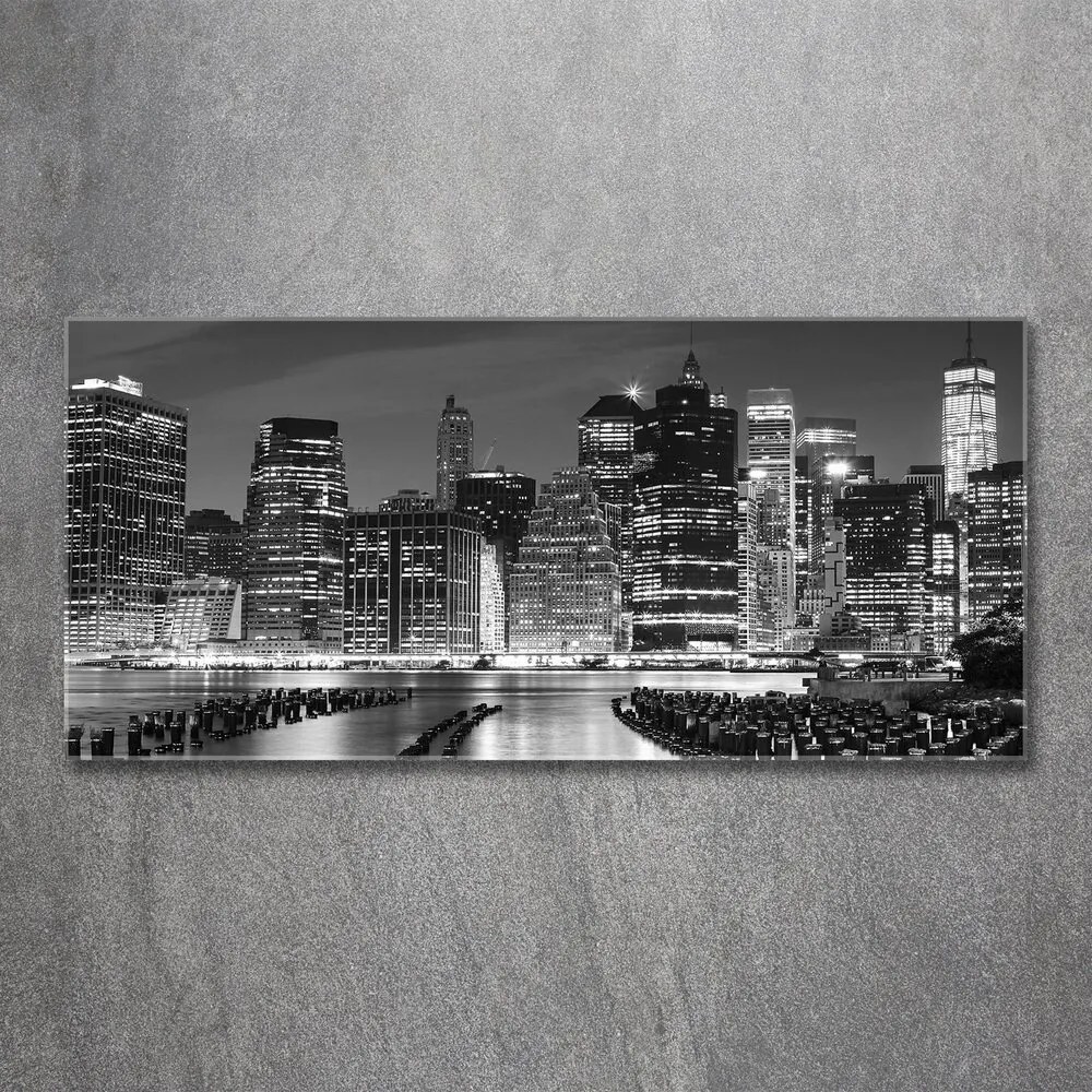 Tablou acrilic Manhattan pe timp de noapte