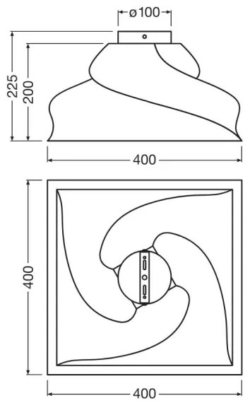 Plafonieră Ledvance DECOR CARDBOARD 1xE27/15W/230V 40x40 cm