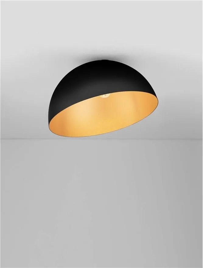 Lustra aplicata design decorativ GEA negru/auriu D-50cm