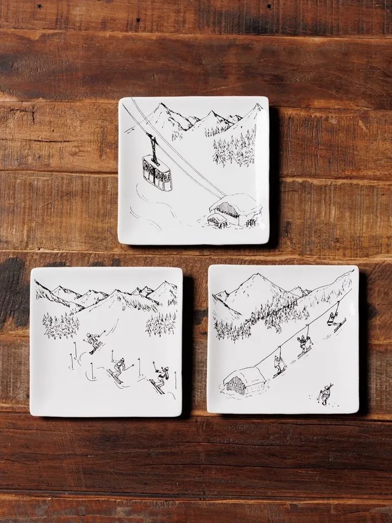Set 3 farfurii din ceramica, Trip