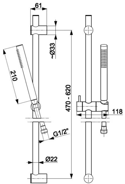 KFA Armatura 841-363-31 - Set duș MOZA inox/auriu
