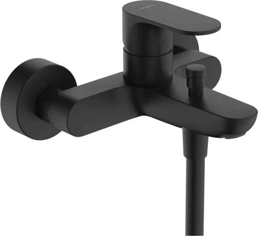 Baterie cada - dus Hansgrohe Rebris S monocomanda negru mat