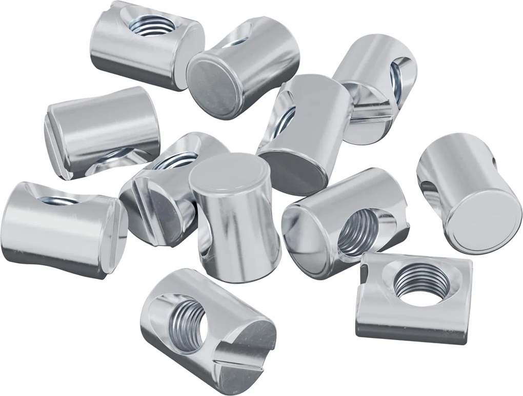 vidaXL Piulițe cilindrice 3462 pcs Argintiu M6 x 13 mm Metal