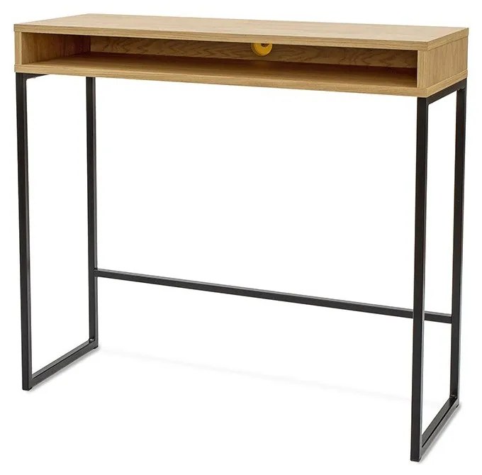 Birou cu blat cu aspect de lemn de stejar 35x100 cm Frame – Woodman