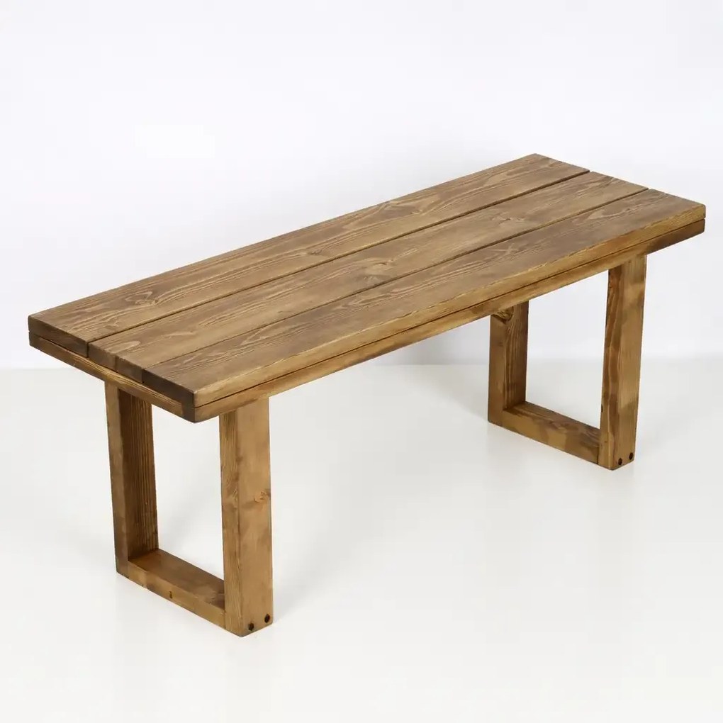 Banca gradina din lemn nuc-natur,  100 cm