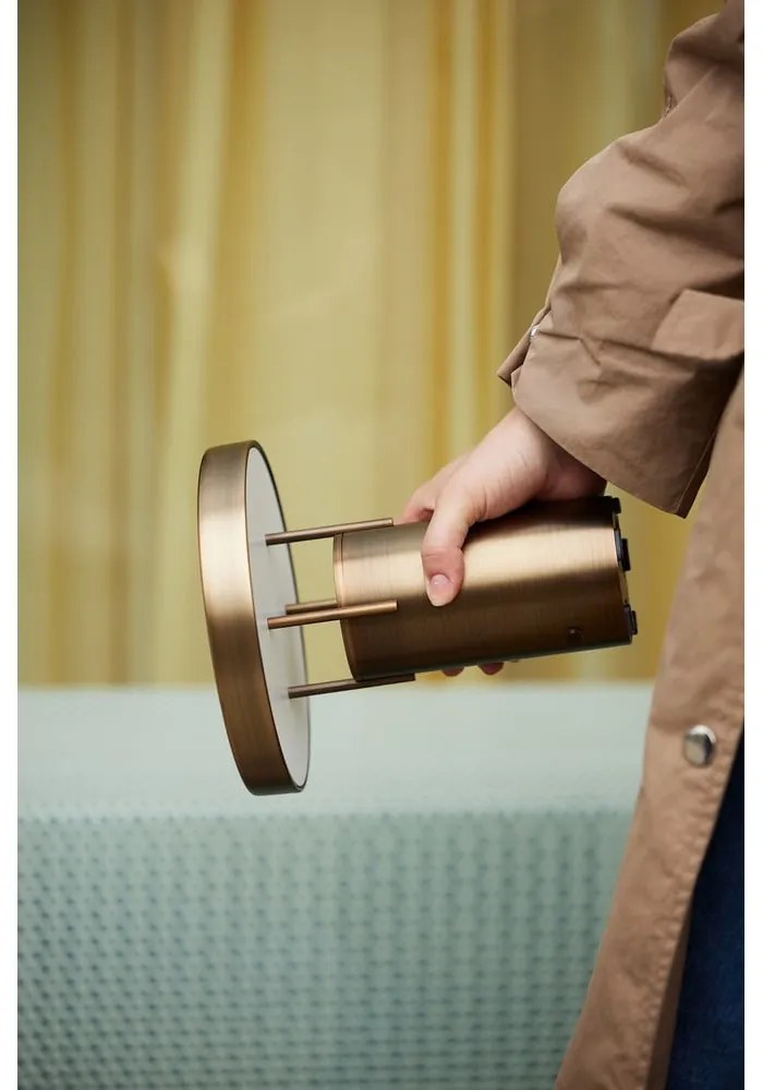 Veioză în culoarea bronz LED cu intensitate reglabilă (înălțime 20 cm) BringMe – Hübsch