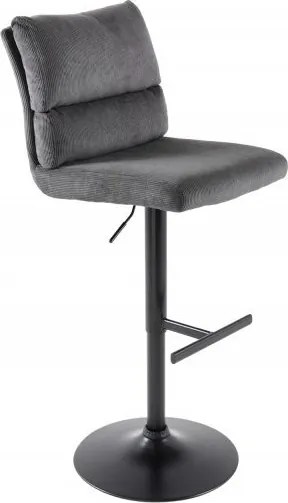 Set 2 scaune de bar Comfort catifea gri