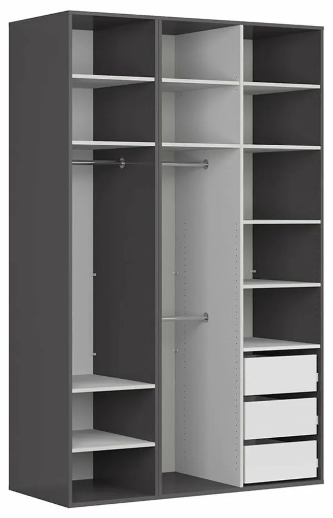 Dulap de haine Flex 113 (grafit ) (cu oglindă). 1098229