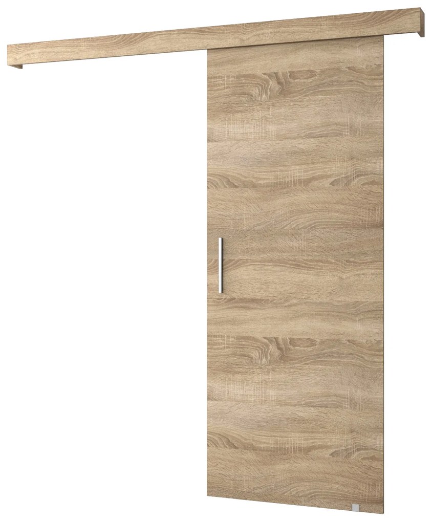 Uși culisante 90 cm Sharlene I (stejar sonoma + stejar sonoma + argintiu). 1043621