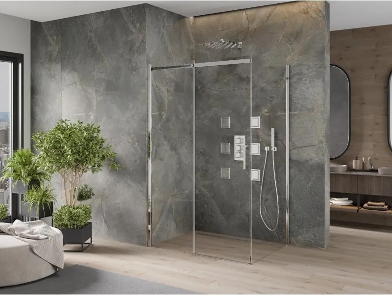 Mexen Omega cabină de duș glisantă 120 x 90 cm, transparentă, crom - 825-120-090-01-00