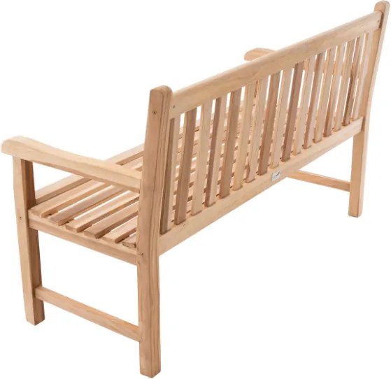 Bancă de grădină din lemn masiv DIVERO 3 locuri 150 cm