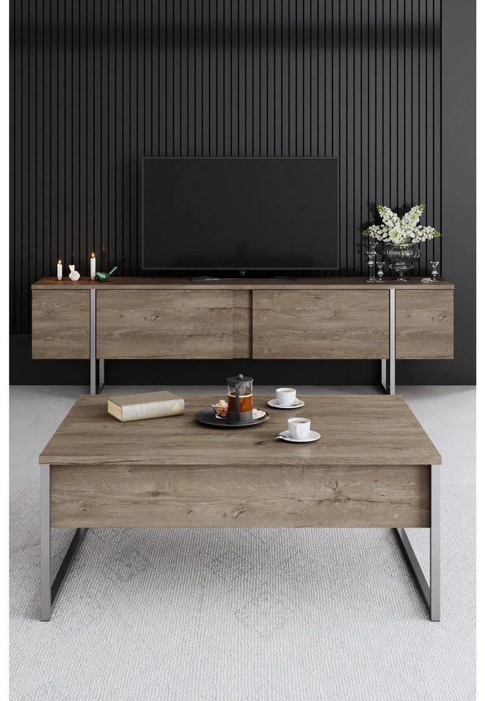 Mobilier living Luna set (Nuc + Argintiu) . 1102326