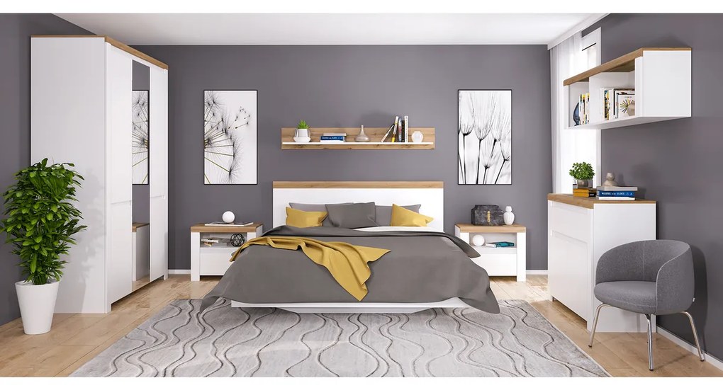 Raft suspendat VILGO 160, alb lucios