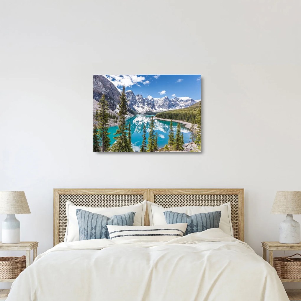 Tablou pe sticlă - Parcul Național Banff (70x50 cm)