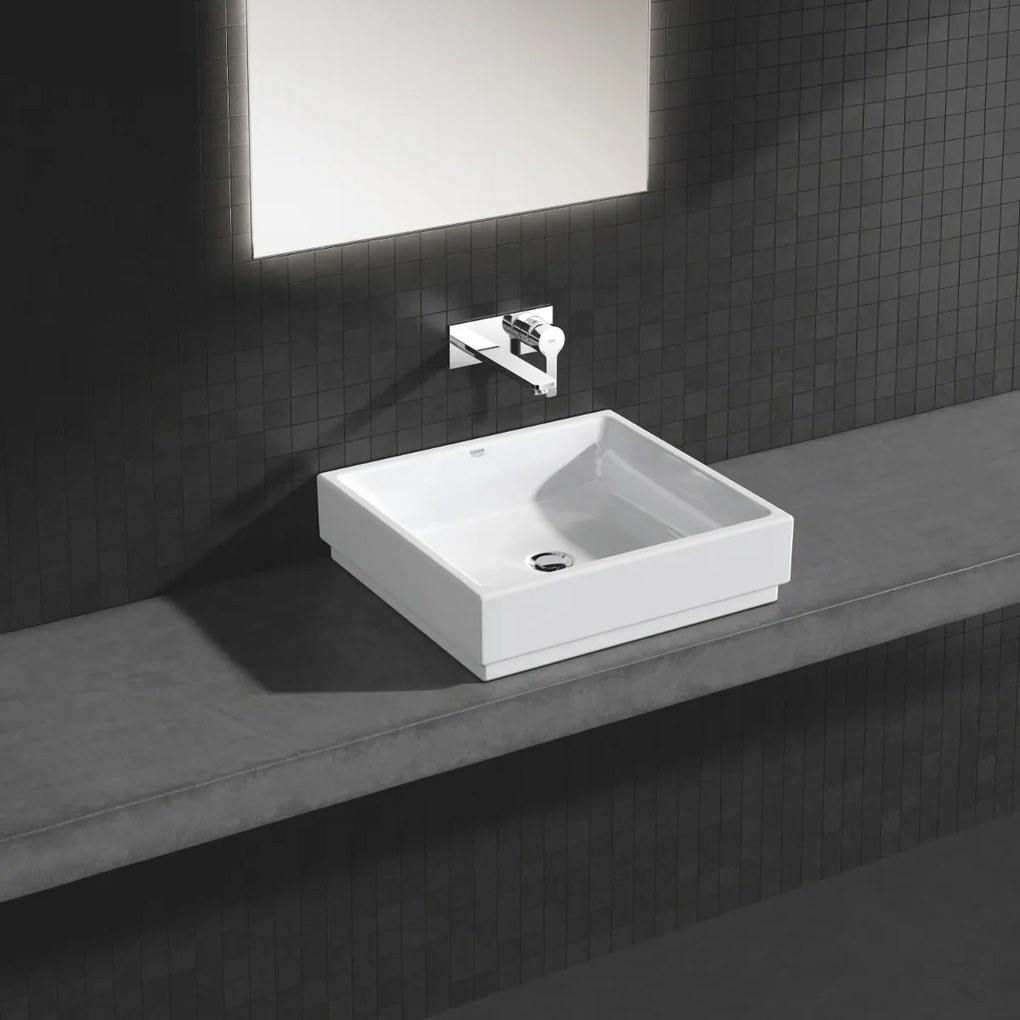 Lavoar Grohe Cube Ceramic 50x47, montare pe blat Pure Guard, alpine white - 3948100H
