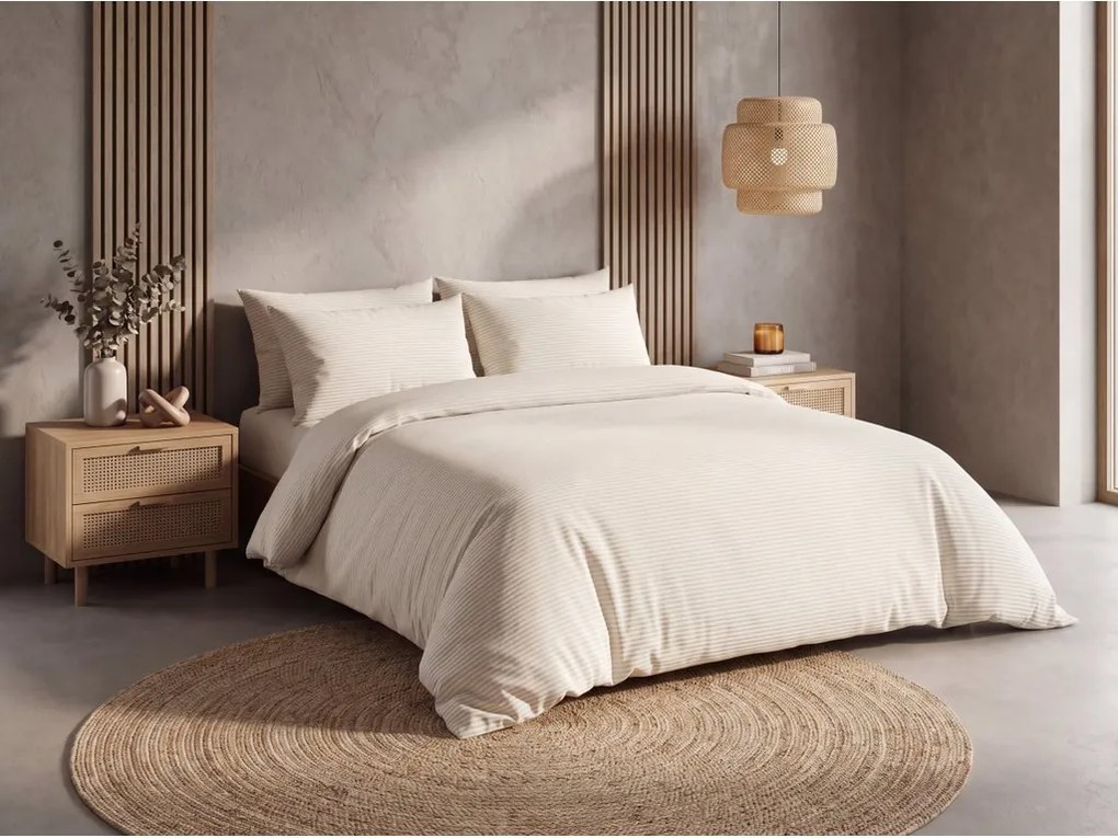 Lenjerie de pat din bumbac LINIE CREME crem Dimensiune lenjerie de pat: 70 x 90 cm | 140 x 200 cm