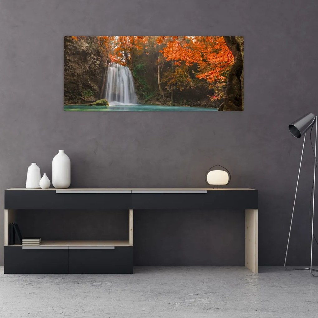 Tablou - Cascadă în Thailanda (120x50 cm)