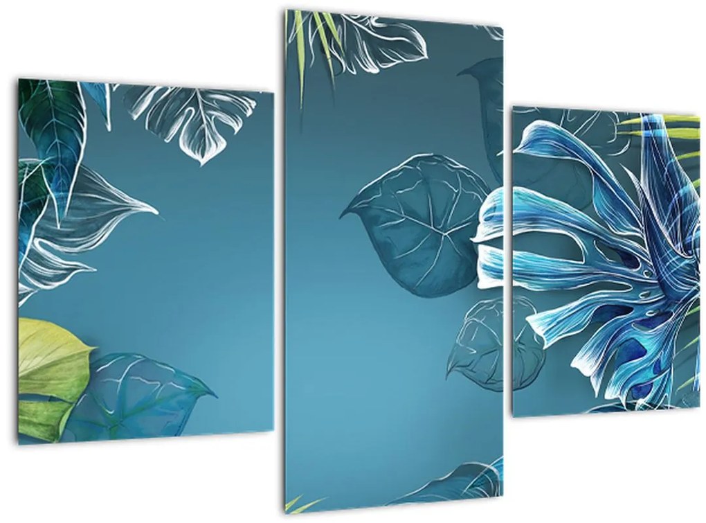 Tablou - Frunzele plantelor tropicale (90x60 cm)