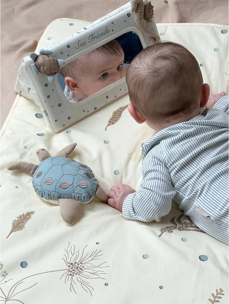 Saltea de joacă pentru copii, galben-deschis 80x80 cm Sea Garden – Cam Cam Copenhagen