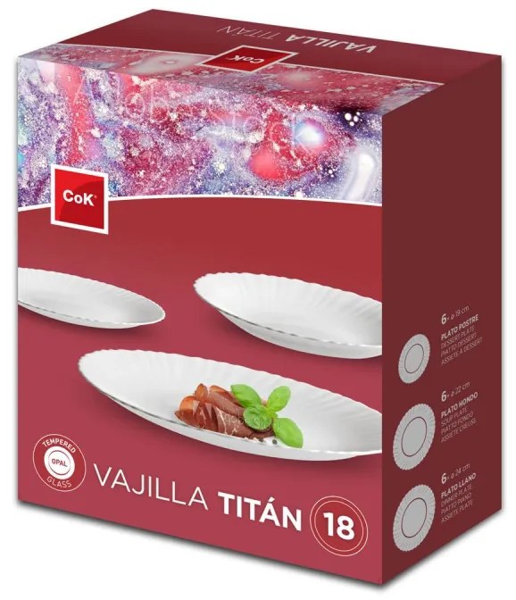 Serviciu de masa, 18 piese, 6 persoane, Titan