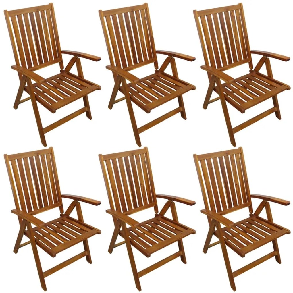 Set mobilier de exterior, 7 piese, lemn masiv de acacia