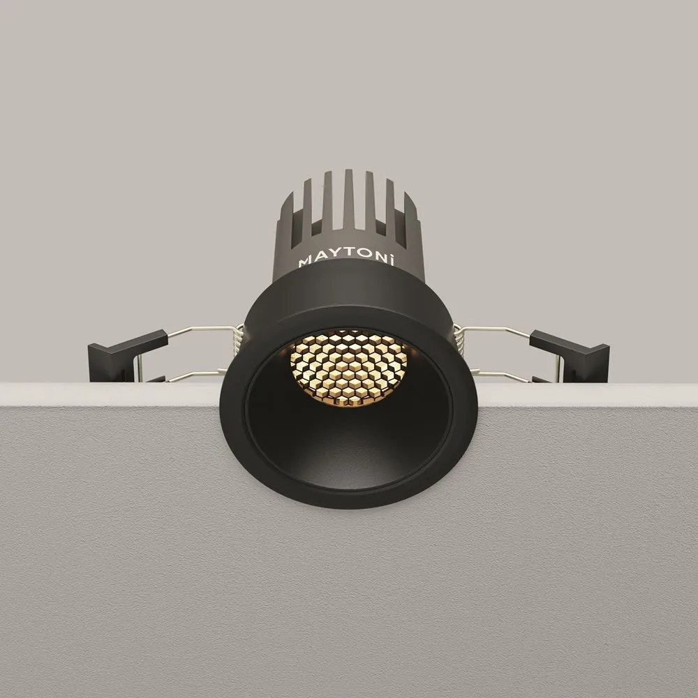Spot incastrabil LED Dip negru 3000K 10W