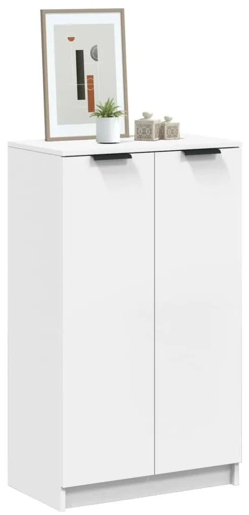 vidaXL Dulap pentru încălțăminte alb 59x35x100 cm lemn prelucrat