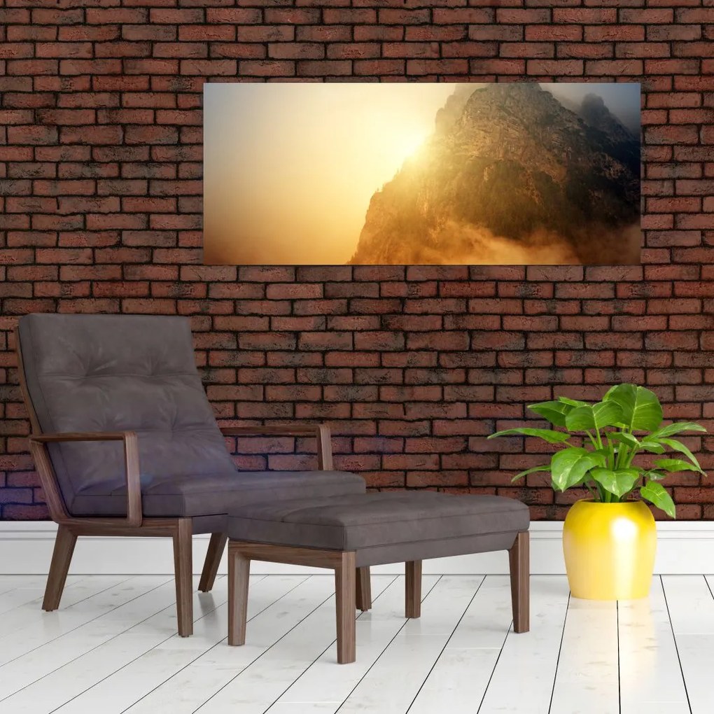 Tabloului muntelui în ceață (120x50 cm)